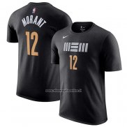 Maglia Manica Corta Memphis Grizzlies Ja Morant Citta 2023-24 Nero