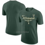 Maglia Manica Corta Milwaukee Bucks Verde1