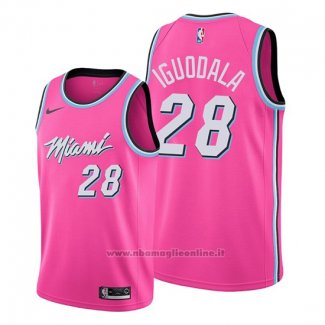 Maglia Miami Heat Andre Iguodala NO 28 Earned 2019-20 Rosa