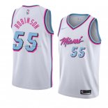 Maglia Miami Heat Duncan Robinson NO 55 Citta 2017-18 Bianco