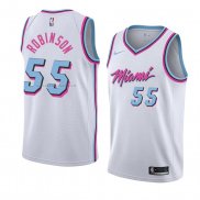 Maglia Miami Heat Duncan Robinson NO 55 Citta 2017-18 Bianco