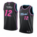 Maglia Miami Heat Emanuel Terry NO 12 Citta 2018-19 Nero