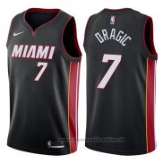 Maglia Miami Heat Goran Dragic NO 7 2017-18 Nero