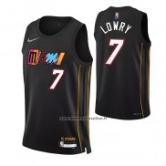 Maglia Miami Heat Kyle Lowry #7 Citta 2021-22 Nero