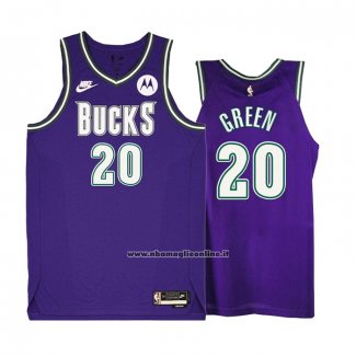 Maglia Milwaukee Bucks A.c. Green #20 Classic 2022-23 Viola