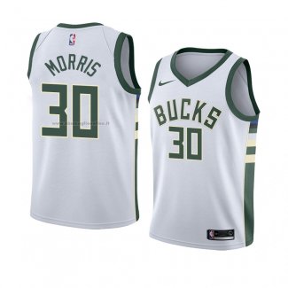 Maglia Milwaukee Bucks Jaylen Morris NO 30 Association 2018 Bianco