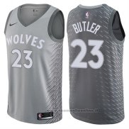 Maglia Minnesota Timberwolves Jimmy Butler NO 23 Citta Grigio