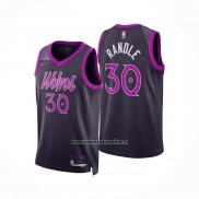 Maglia Minnesota Timberwolves Julius Randle No 30 Citta 2025-26 Nero
