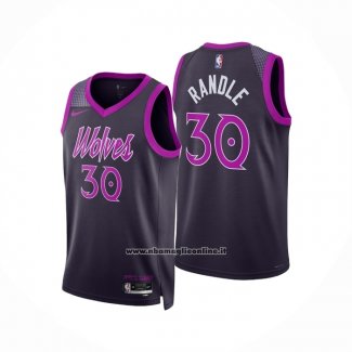 Maglia Minnesota Timberwolves Julius Randle No 30 Citta 2025-26 Nero