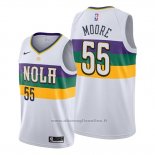 Maglia New Orleans Pelicans E'twaun Moore NO 55 Citta Edition Bianco