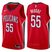 Maglia New Orleans Pelicans E'twaun Moore NO 55 Statement 2017-18 Rosso