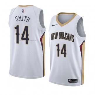 Maglia New Orleans Pelicans Jason Smith NO 14 Association 2018 Bianco