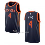 Maglia New York Knicks Derrick Rose #4 Statement 2022-23 Nero