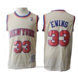 Maglia New York Knicks Patrick Ewing NO 33 Throwback Crema