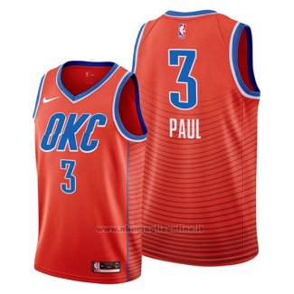 Maglia Oklahoma City Thunder Chris Paul NO 3 Statement Arancione