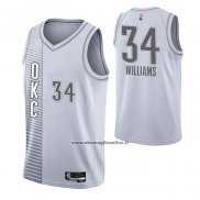 Maglia Oklahoma City Thunder Kenrich Williams #34 Citta 2021-22 Bianco