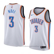 Maglia Oklahoma City Thunder Nerlens Noel NO 3 Association 2018 Bianco