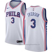Maglia Philadelphia 76ers Allen Iverson NO 3 Association 2017-18 Bianco