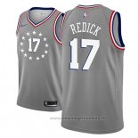 Maglia Philadelphia 76ers J.j. Redick NO 17 Citta 2018-19 Grigio