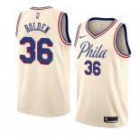 Maglia Philadelphia 76ers Jonah Bolden NO 36 Citta 2018 Crema