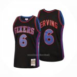Maglia Philadelphia 76ers Julius Erving No 6 Mitchell & Ness 1976-77 Nero