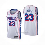 Maglia Philadelphia 76ers Lebron James No 23 Association 2025-26 Bianco