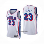 Maglia Philadelphia 76ers Lebron James No 23 Association 2025-26 Bianco
