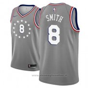 Maglia Philadelphia 76ers Zhaire Smith NO 8 Citta 2018-19 Grigio