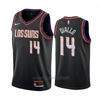 Maglia Phoenix Suns Cheick Diallo NO 14 Citta Nero