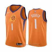 Maglia Phoenix Suns Devin Booker NO 1 Statement 2019-20 Arancione