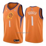 Maglia Phoenix Suns Devin Booker #1 Statement 2021 Arancione