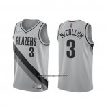 Maglia Portland Trail Blazers CJ McCollum #3 Earned 2020-21 Grigio