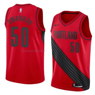 Maglia Portland Trail Blazers Caleb Swanigan NO 50 Statement 2018 Rosso