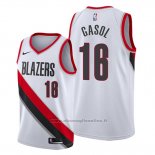 Maglia Portland Trail Blazers Pau Gasol NO 16 Association Bianco