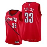 Maglia Portland Trail Blazers Zach Collins NO 33 Earned 2019 Rosso