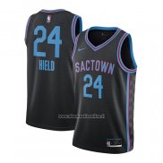 Maglia Sacramento Kings Buddy Hield #24 Citta 2020-21 Nero