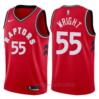 Maglia Toronto Raptors Delon Wright NO 55 Icon 2017-18 Rosso