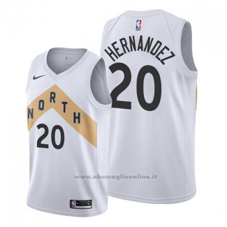 Maglia Toronto Raptors Dewan Hernandez NO 20 Citta Bianco