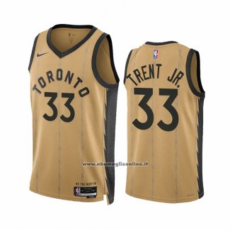 Maglia Toronto Raptors Gary Trent JR. #33 Citta 2023-24 Or