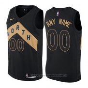 Maglia Toronto Raptors Personalizzate Citta 2017-18 Nero