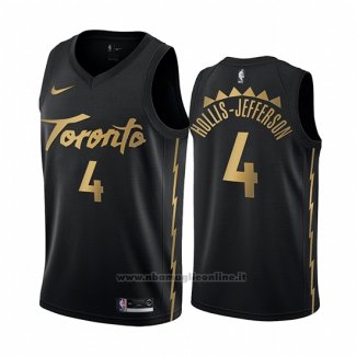 Maglia Toronto Raptors Rondae Hollis-Jefferson NO 4 Citta Edition Nero