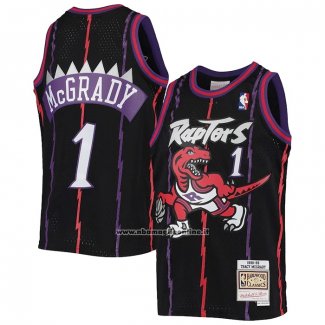 Maglia Toronto Raptors Tracy Mcgrady #1 Mitchell & Ness 1998-99 Nero