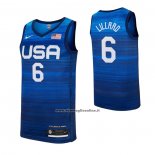 Maglia USA 2021 Damian Lillard #6 Blu