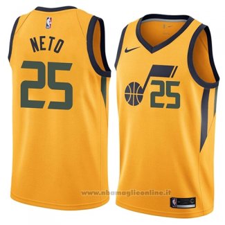 Maglia Utah Jazz Raul Neto NO 25 Statement 2018 Giallo