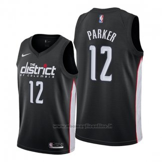 Maglia Washington Wizards Jabari Parker NO 12 Citta Nero