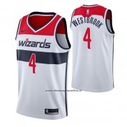 Maglia Washington Wizards Russell Westbrook #4 Association 2020-21 Bianco