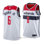 Maglia Washington Wizards Troy Brown NO 6 Association 2018 Bianco