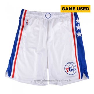 Pantaloncini Philadelphia 76ers 2017-18 Bianco