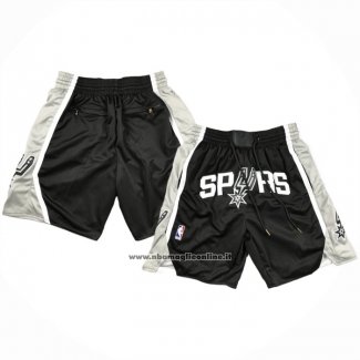 Pantaloncini San Antonio Spurs Just Don Nero Grigio