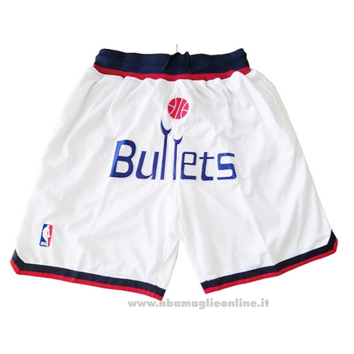 Pantaloncini Washington Wizards Just Don Bianco Poco Prezzo